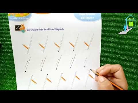 Graphisme les traits obliques Petite Section