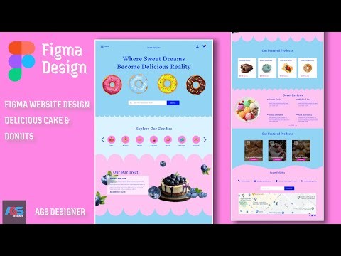 🍰 Figma Website Design Tutorial | Sweet & Delicious Bakery UI/UX Design