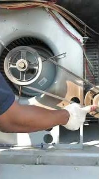 How to change a fan belt on a roof top packaged unit. York ac