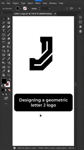 Design a letter J logo with a simple and geometric shape #logo #logodesign #logotips