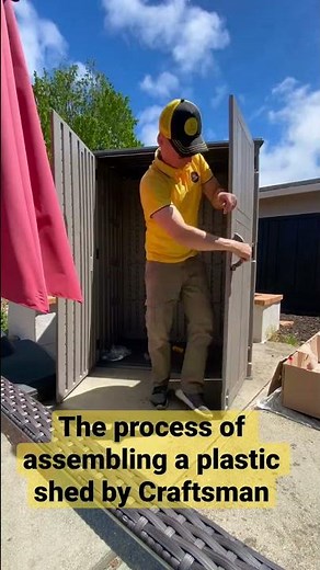 The process of assembling a plastic shed by Craftsman. Handyman San Mateo, CA