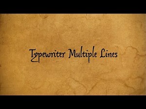 kdenlive Tutorial - Typewriter Multiple Lines