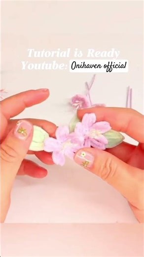 Watch me Create a DIY Hair clip using Fuzzy wire flowers #diy #hairclip #floraart