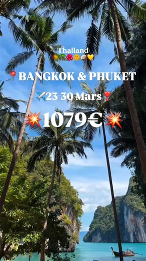 Luna Travel & Tours on Instagram: "🇹🇭 TAJLANDË 🌺 – PARAJSA ME SUPER ÇMIM!🏝️ 💥1079€ / Personi💥 ✈️ Bangkok & Phuket ✈️23 - 30 Mars ✨ 🏝️ Plazhe ekzotike + aventura + luks ⚠️ OFERTË E LIMITUAR! 👉 Rezervo tani ose humb çmimin! ‼️Perfshihet: ➤Bileta avionit vajtje-ardhje ➤Akomodimi ne hotel ➤Mengjesi per ditet e qendrimit -————————— 📩Kontakt : 📞+355683976888 📲 +355693300300 📭Adresa: “Rruga Hoxha Tahsim , 50 m siper Sheshit “Avni Rustemi”"