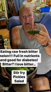 1.3M views · 4.6K reactions | Eating raw fresh Bittermelon! I love bitter! Stir fry, pickles or salad! #bittermelon #aussie #mariannehands | Mary Rose A. Fletcher | Facebook