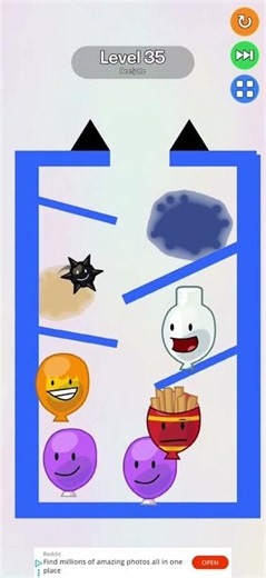 Doing level 35 in this bfdi game #shorts #gaming #bfdi