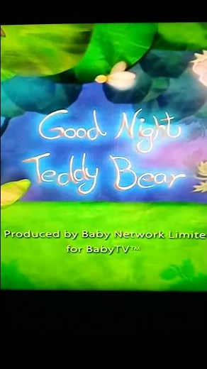 Good night little teddy bear!!! #baby tv!