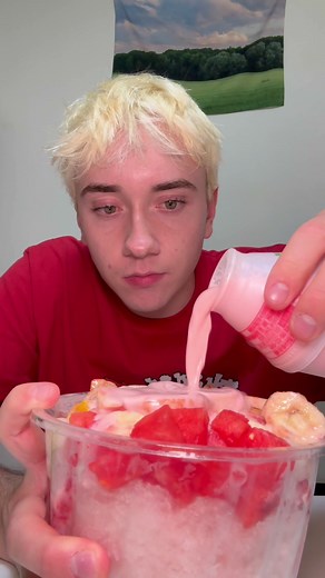 Trend Hwachae: Refreshing Korean Fruit Bowl with Sprite and Strawberry Milk