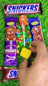 ASMR Most Popular #Candy / some lots of colorful rainbow #lollipop candy / unpacking #chocolate eat