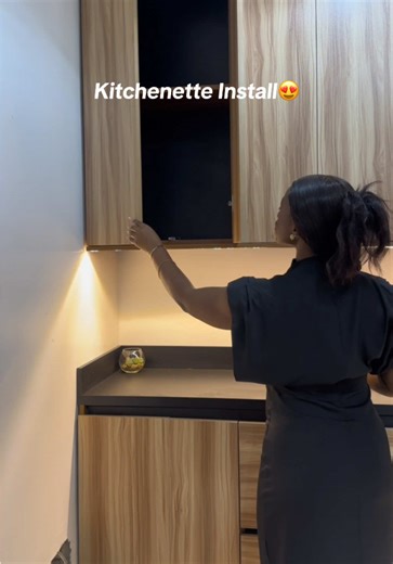 Kitchenette install done for a client😍 To order call/whatsapp 0502466517 #kitchenette #carpentry #kitcheninstallation #fypviralシ