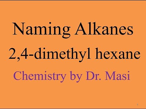 2,4 dimethyl hexane, How to name #Alkanes, naming alkanes, Organic Chemistry #IUPAC