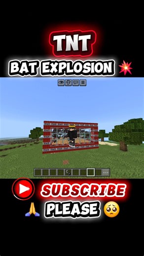 Minecraft Crazy Bat Explosion 💥❤️‍🩹💣🤕 #minecraft #shortfeed #shorts
