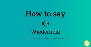 Wiederhold Pronunciation