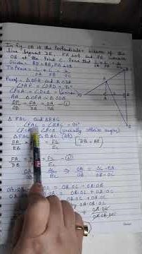 In figure OB is perpendicular bisector of line segment DE,FA is perpendicular to OB and FE intersect