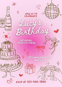 Birthday Invitation, Printable Birthday Invite, Editable Birthday Invitation, Digital Birthday Invitation, Instant Download Invite - Etsy Australia