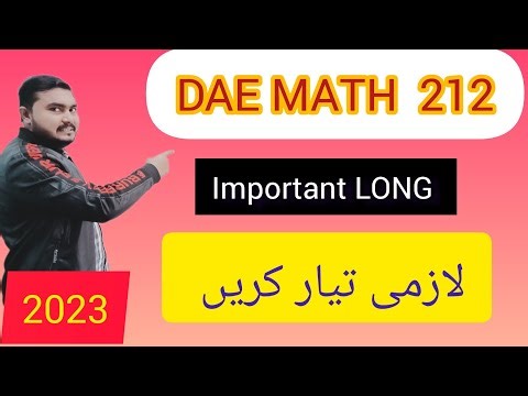 DAE Math 212|| 2nd year || Applied Mathematics-212 ||civil |2023||Important Long Questions