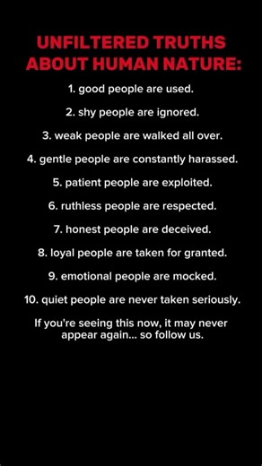 10 Unfiltered Truths About Human Nature | Hard Lessons About People