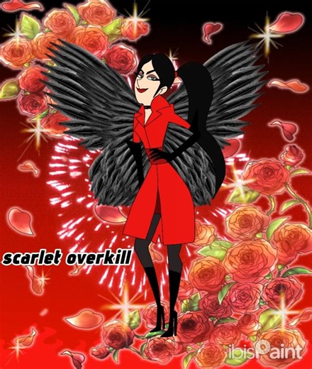 scarlet overkill redesign || Despicable me/minions// ❤️🖤🌹✨️