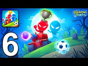 Stickman Party - Gameplay Walkthrough Part 6 - Tournament Mode 1 2 3 4 Players Free New MiniGames