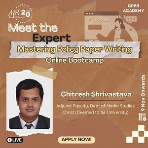 Learn #PolicyPaperWriting from a Practitioner and Industry Expert Apply here  https://cppracademy.in/mastering-policy-paper-writing-online-bootcamp/ #OnlineBootCamp #PublicPolicy #PolicyEducation #PolicyWriting #PolicyWorkshop | Centre for Public Policy Research | Facebook