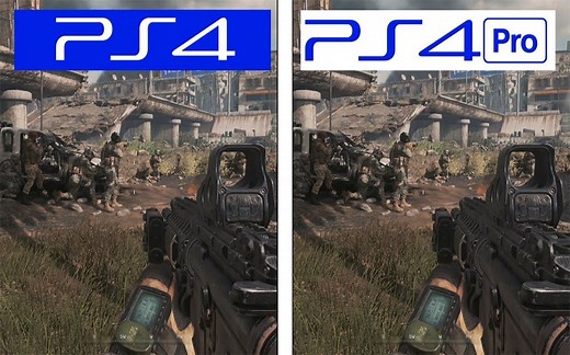 《使命召唤：现代战争2-高清重置版》  PS4 vs PS4 Pro   游戏画面对比+帧数对比        1080P 60帧视频