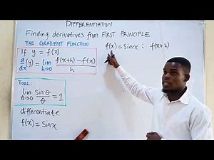 Derivatives - Derivative of sinx using first principle