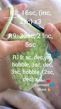 Crocheting a Mini Godzilla | Cute Green & Blue Amigurumi DIY Tutorial 🧶🦖 Beginner friendly