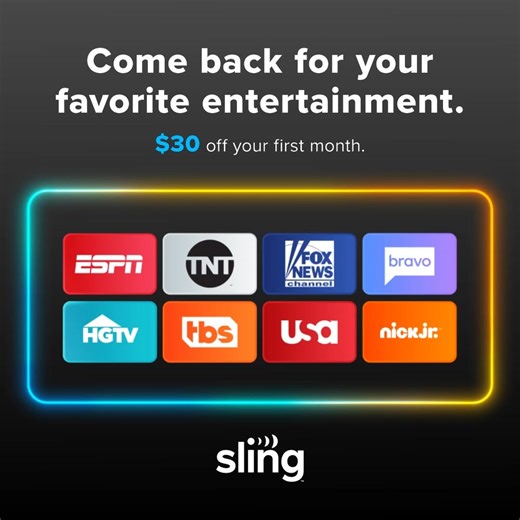 There’s so much to watch and so little to pay. Get live TV back in your life for the best price. | Sling TV