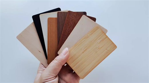 Eco-friendly Programmable Bamboo Wood Business Cards RFID Smart 213/215/216 NFC Wooden Hotel Key Card