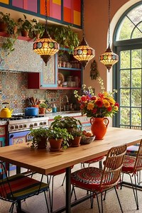 5 Captivating Ideas to Create Bohemian Kitchen https://www.bohemianboho.com/60-captivating-ideas-to-create-bohemian-kitchen/ | Boho Chic Decor Ideas