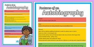 Features of an Autobiography Poster