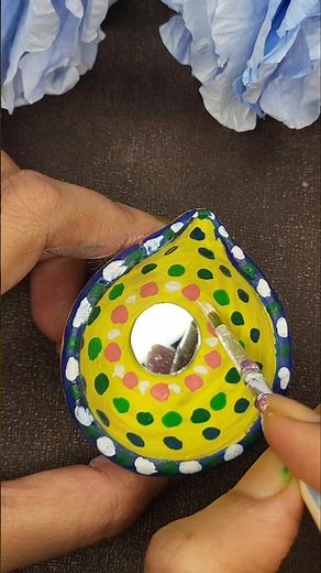 Beautiful Diya Design Ideas for Diwali🪔 | Easy & Aesthetic Diya Decoration #shorts #diwali #artlover
