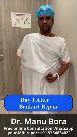 1st Day after Arthroscopic #Bankart Repair Surgery | Knotless Shoulder Dislocation Treatment