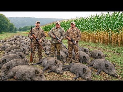 Wild Boar Hunt – Intense Showdown! Farmers Catch 300 Wild Boars Overnight