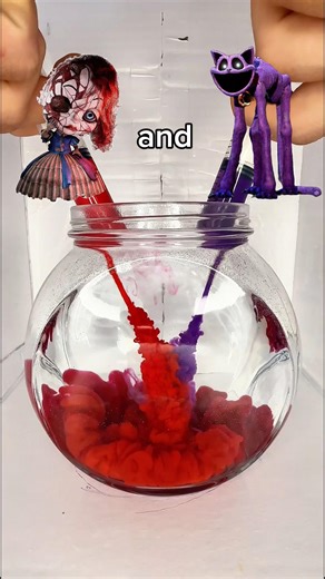 Poppy Playtime Poppy and Catnap Color Mixing #poppyplaytime #oddlysatisfying #colormixing #ytshorts