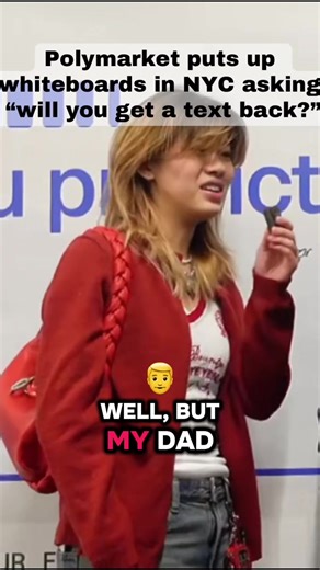 Polymarket puts up whiteboards in NYC asking “will you get a text back?” #funnyvideos #viraltiktok #polymarket #meme #whiteboard