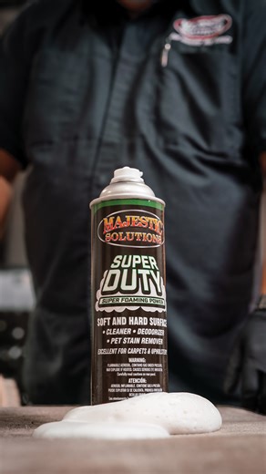 Majestic Solutions on Instagram: "✨ Abracadabra! Stains disappear with SUPER DUTY! 🪄💪 Improved Formula - NEW Look! . This powerful, biodegradable cleaner works magic on grease, oil, and odors—safe for carpets, fabrics, and more. Eco-friendly & tough where it counts! 🌿🚗 . #detailing #detailersofinstagram #detailingworld #aerosol #abracadabra"