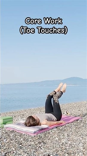 Gentle Core Work: Build Strength (Toe Touches) #shorts #corework #gentleyoga