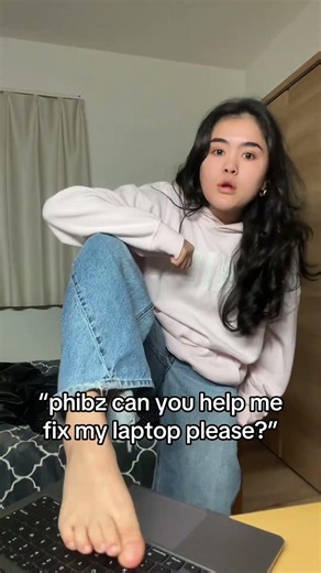 POV: The new girl in school helps you ￼￼fix your laptop #funny #shorts #pov #school #trending