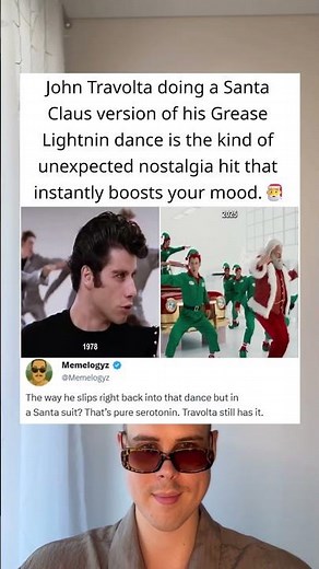 John Travolta Recreated Grease Lightning dance as Santa Clause from Greased Lightning (1977)