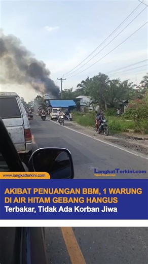 Kebakaran Menyala di Desa Air Hitam Gebang, Langkat