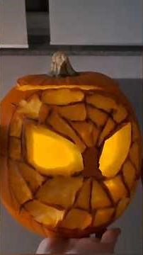 IDEA🎃HOW TO CARVED A PUMPKIN FOR HALLOWEEN🕷SPIDERMAN #halloween