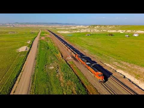Empty BNSF Coal Train Through the White Sands of Nebraska | Butte Subdivision Northbound