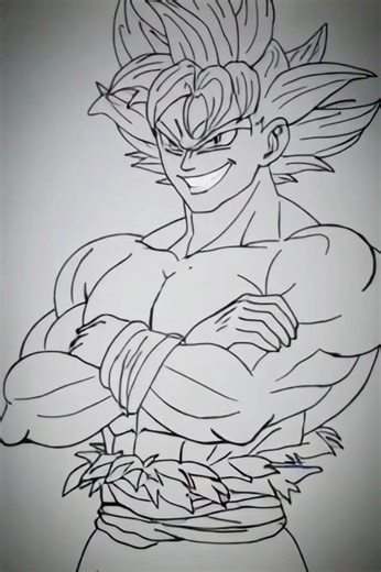 Goku Super Saiyan Drawing 🔥 | Easy Anime Sketch #sketch #drawing #pencilart #art #animeart