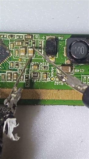 Searching for components that are shorted due to lightning strikes on the TCON PCB #shorts