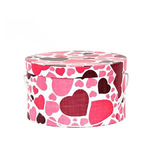 [Hot Item] UV Coating Rigid Cardboard Round Paper Gift Box with Ribbon for Birthday