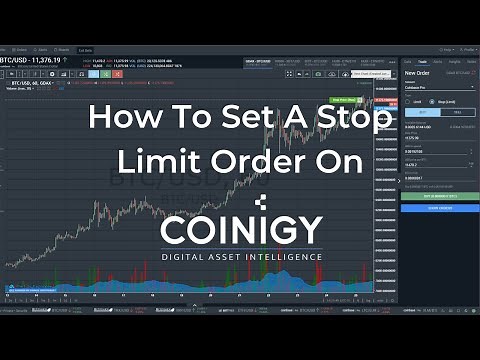 How To Set A Stop Limit Order on Coinigy V2 (Tutorial)