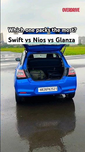 Which one packs the most? New Swift vs Nios vs Glanza #shorts #swift #hyundai #toyota #carreview