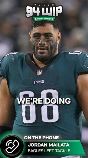 Jordan Mailata describes the vibe in the locker room at halftime before the Eagles' comeback on Sunday:"Just try and keep the mood positive and high in the locker room especially after a half like that. You never want to come in and beat up on each other." | Sportsradio WIP
