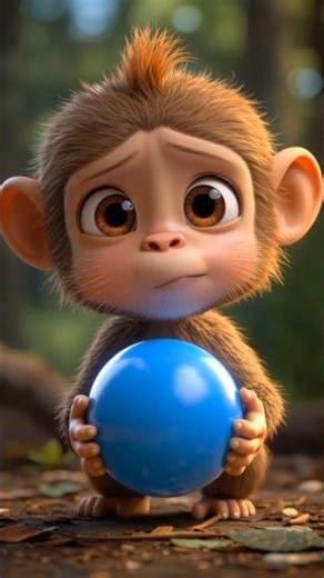 Baby Monkey Learns the Color Blue 🐵🔵 | Fun Toddler Learning #shorts #toddlercartoon